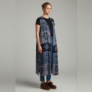 90s Vintage Stars Patterned Sleeveless Dress